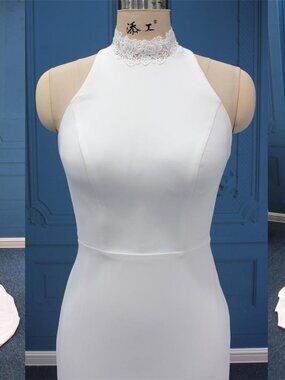 WT5116 - halter silk wedding dresses